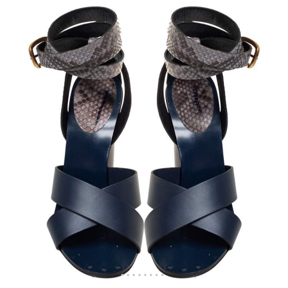 Gucci Stacked Python Leather Candy Heel... - image 3